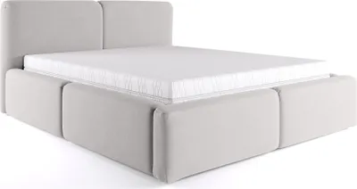 Produktbild von FEDVE Polsterbett Doppelbett Rosmus Schlafzimmer Bett Bettkasten 160x200cm Grau (Ottawa 09)