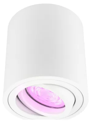 Image de Ledvion spot LED en saillie blanc rond 4.9W RGB smart dimmable