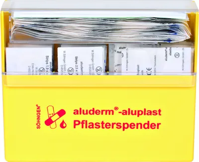 Immagine prodotto di Söhngen Pflasterspender gelb, Plaster in fünf Größen; Erste-Hilfe-Kasten