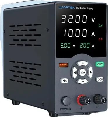Obrázek produktu pro DC napájecí zdroj, nastavitelné napětí, USB výstupní displej, 32 V 10 A GC3010H