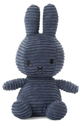 Produktbild von Miffy Cord-Plüschfigur (dunkelblau, 24cm) Kuscheltier Stofftier Hase Plüschtier