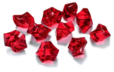 Produktbild von Acrylsteine 2,5 x 2,1 cm 50 Stück - rote Kristallsteine für Tischdekoration