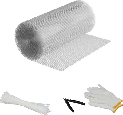 Zdjęcie produktu dla Relaxdays Siatka do wolier, 50 cm x 10 m, do ogrodzeń z siatki drucianej, siatka druciana 6,3 x 6,3 mm, ocynkowana siatka królicza, srebrna
