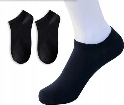 Produktbild von FUSSSOCKEN 100% BAUMWOLLE Bequeme UNI Baumwolle 38-44 Schwarz