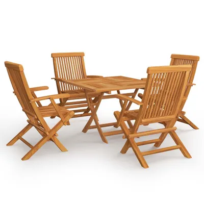 Produktbild von 5-tlg. Garten-Essgruppe Massivholz Teak