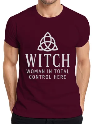 Immagine prodotto di Maglietta da uomo Wicca Witch Triquetra Celtic, borgogna, XL