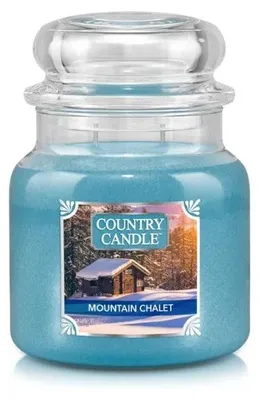 Image de Bougie parfumée Country Candle, collection Mountain Chalet, taille moyenne, avec deux mèches (453 g)