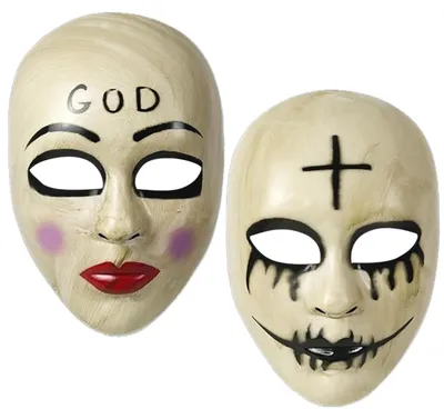 2 Halloween Horror Masken – The Purge God & Cross Killer