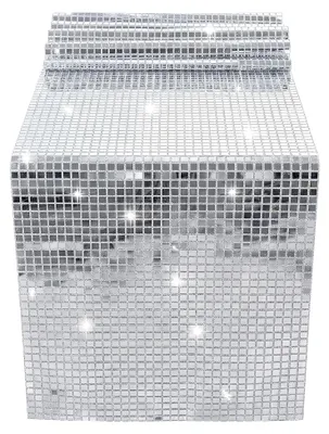 Produktbild von Disco Tischläufer 33x275cm in Silber mit Glitzer für Feiern