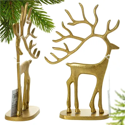 Obrázek produktu pro Vánoční Figurka Jeleni, Sobi 23X8X31.5 Cm Vánoce Dekorativní Figurka