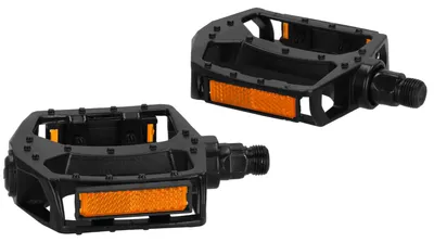 Productafbeelding van Fiets Pedalen - Lichtgewicht - Reflectoren - Veiligheid - Comfortabel - Universeel - Anti - Slip - Zwart - Kunststof - 2 Stuks