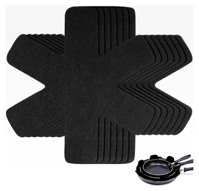 Produktbild von Pfannenschoner Filz 10er Set, Pfannenschutz 38 cm, Stapelschutz für Töpfe, Küchengeräte, Schwarz