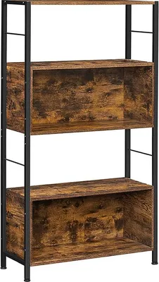 Produktbild von Bücherregal im Industriestil, Vintage-Braun-Schwarz