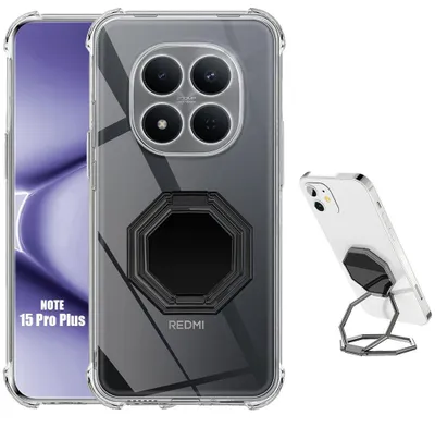 Image de Coque pour Xiaomi Redmi Note 15 Pro Plus 5G, Silicone Transparent Antichoc avec Support
