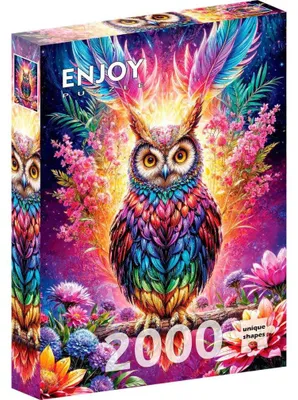 Image de Puzzle 2000 pièces Enjoy – Chouette Néon
