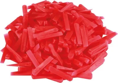 Produktbild von Toolland Fliesenkeil, Nivelliersystem, 100 Stück, Kunststoff, Rot
