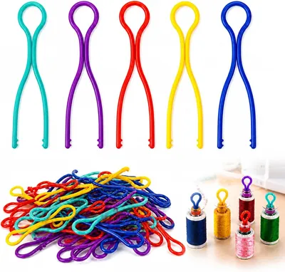 Imagen del producto de Bobinas de plástico, de 7 cm de largo, paquete de 100 unidades, para máquinas de coser