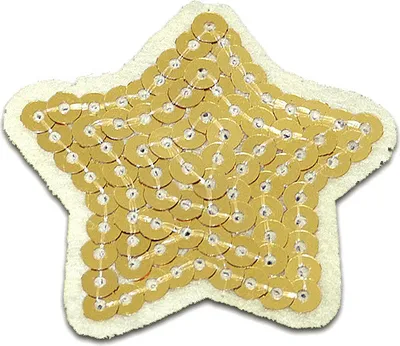 Produktbild von Stern Mit Pailletten - Aufnäher, Bügelbild, Aufbügler, Applikationen, Patches, Flicken, Zum Aufbügeln, Größe: 5,1 x 5 cm