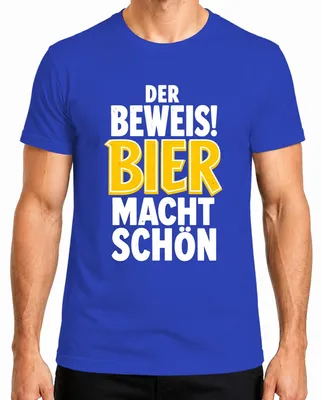 Imagen del producto de Camiseta para hombre, color azul, talla 3XL. Diseño: "La cerveza te hace más guapo, más divertido, para beber, para fiestas. Regalo."