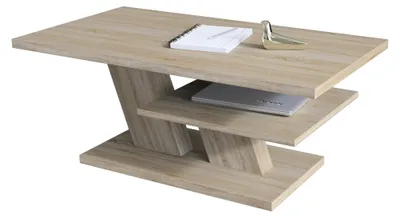 Produktbild von Design Couchtisch Tisch Cliff Wohnzimmertisch 110x60x45cm mit Ablagefläche