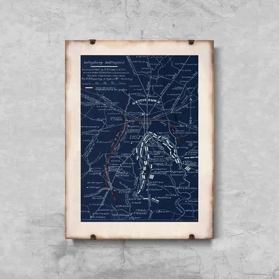 Produktbild von Poster - Canvas - Leinwand - 21 cm x 29,7 cm - Fotoposter - Leinwandkunst - Gettysburg Battlefield