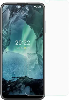 A screen protector is placed over a smartphone screen.
