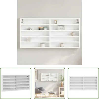 Obrázok produktu pre The Living Store Vitrína biela 100x8,5x50 cm Materiál na báze dreva