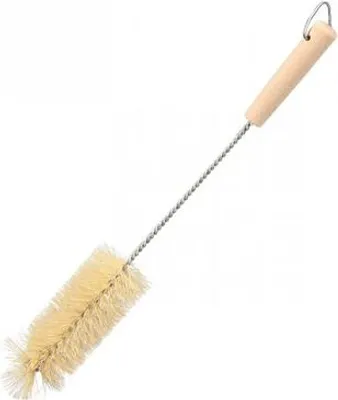 Image de Brosse à bouteille sans marque Poils de porc Forme en éventail Manche en bois Ø4cm 32cm de longueur