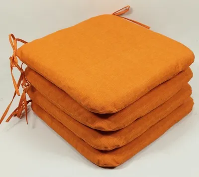 Obrázek produktu pro Sedák 40x40 cm látka oranžový melír - set 4 kusy