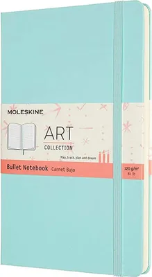Produktbild von Moleskine Bullet Notizbuch Large/A5, 120G-Papier, Punktraster, Aquamarine