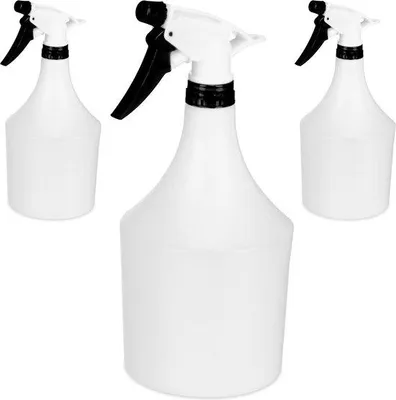 Productafbeelding van Famanu spuitfles set, 3 stuks, met verstelbare spuitkop - wit-zwart