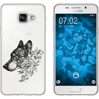 Produktbild von PhoneNatic Case kompatibel mit Samsung Galaxy A5 (2016) A510 Silikon-Hülle Floral Wolf M3-1