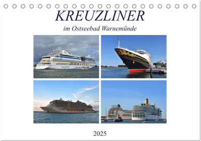 Produktbild von KREUZLINER im Ostseebad Warnemünde (Tischkalender 2025 DIN A5 quer), CALVENDO Monatskalender