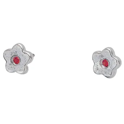 Produktbild von Miamar 01.KS131R Mädchen Ohrstecker Blume Silber Zirkonia pink