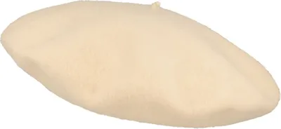 McBurn große Baskenmütze aus 100% Wolle angenehm weich  in beige