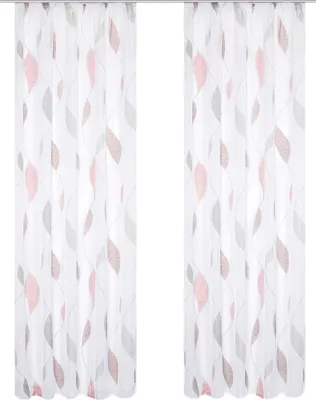 Produktbild von HOME WOHNIDEEN Paolo 2Er Set Kräuselband 245 x 140 cm 2x Fertigschal inkl. 1x Bügelband Rot