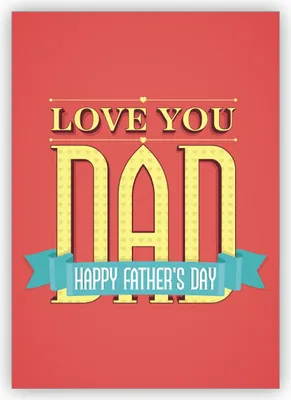 Produktbild von Schicke Vatertagskarte für Pappi, Vati, Vater: Love you dad. Happy fathers day.