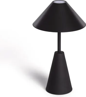 Produktbild von LED Tischlampe Tragbar für Außen Metall mit Batterie USB wiederaufladbar Chamle Schwarz