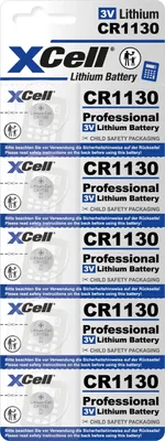 Obrázok produktu pre Lítiové gombíkové články XCell CR1130 v blistri po 5 ks 3V/48mAh