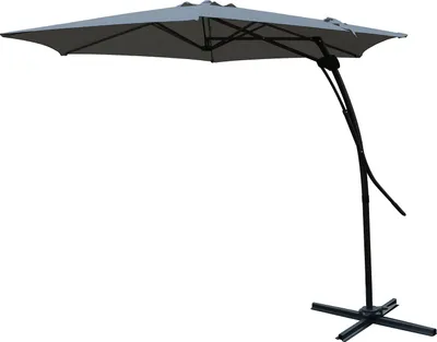 Ampelschirm Easy Push-Up Sonnenschirm Gartenschirm Anthrazit Ø3,50m
