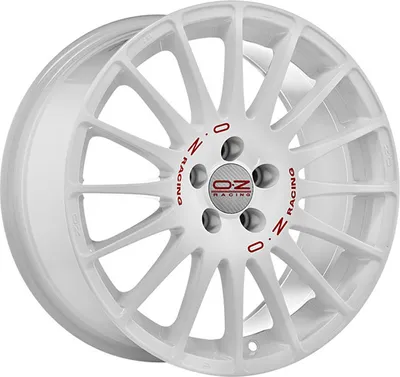 Produktbild von ALUFELGE OZ Racing SUPERTURISMO WRC 8x18 5x114.3 ET 40 RACE WHITE RED LETTERING