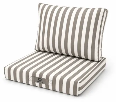 Immagine prodotto di Cuscini per salotto da giardino sfoderabili 60x60cm - Strisce beige