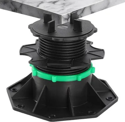 Zdjęcie produktu dla Regulowany system podestów do płyt i płytek tarasowych – regulacja wysokości od 42 do 60 mm – wykonany z trwałego tworzywa PP – do użytku zewnętrznego – 50 sztuk