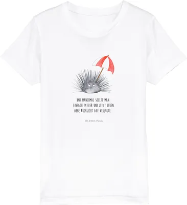 Produktbild von Mr. & Mrs. Panda Kleinkinder T-Shirt Seeigel 9-11 Jahre (134/146) - Weiß - Geschenk, Leben, Kindershirt, Bio Kinder, Kurzarm, Meer, Selbstakzeptanz, Teenager, Lebe