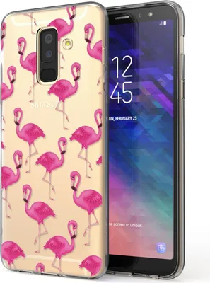 Produktbild von Samsung Galaxy A6 Plus Handy Hülle von NALIA, Slim Silikon Case Schutz Cover Flamingo Pink