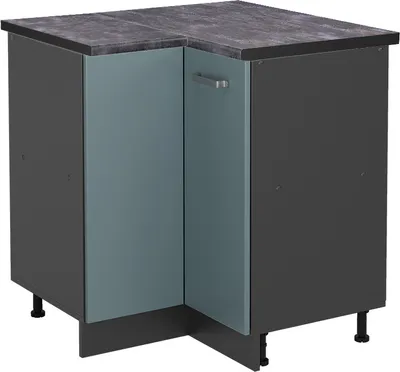 Produktbild von Eckunterschrank Vicco R-Line Blau-Grau 75.6 cm , AP Anthrazit, Model 46577