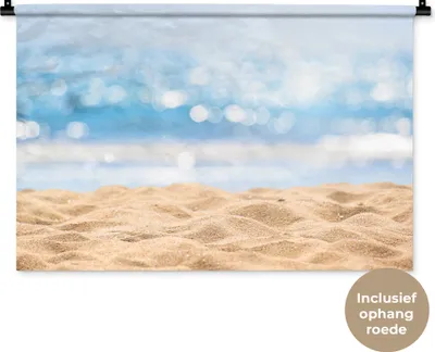 Produktbild von MuchoWow® Wandteppich Wandbehang Strand - Meer - Sand 90x60 cm Tapisserie Dekoration Wandtuch - Wandskulpturen - Bildteppich