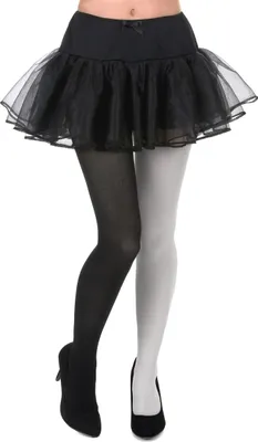 Produktbild von Strumpfhose zweifarbig 40 DEN schwarz-weiss