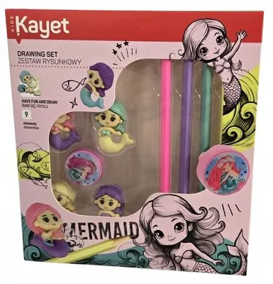 Produktbild von Kayet SYRENY Zeichenset mit Radiergummi, Bleistiften und Spitzer