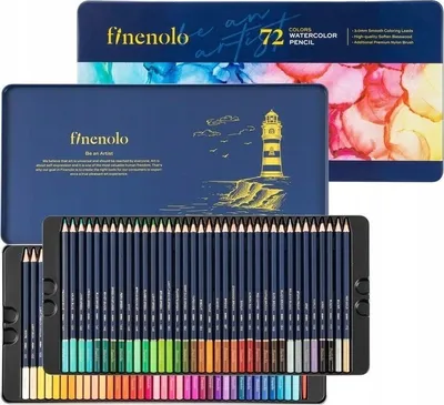Produktbild von Akvarelové ceruzky Finenolo kovové balenie 72 farieb